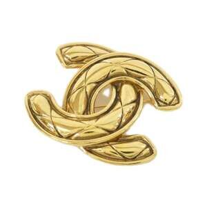 CHANEL Gold Brooch